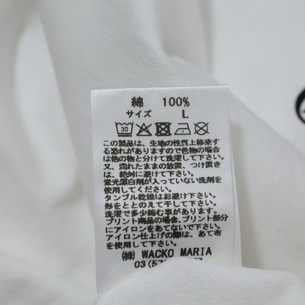 WACKO MARIA(ワコマリア) 25SS ×MR.BROTHERS CUT CLUB 天国東京 ヘビーウエイト 長袖 クルーネック ロングスリーブ Tシャツ ホワイト MBCC-WM-LT01
