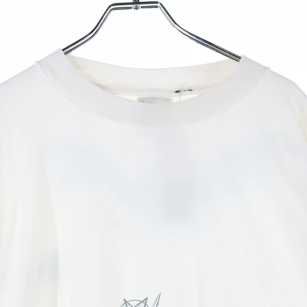 SAINT MICHAEL(セントマイケル) 25AW TATOO DW_LS TEE タトゥープリント 長袖カットソー クルーネック ロングスリーブ ホワイト SM-HR1-0000-C29