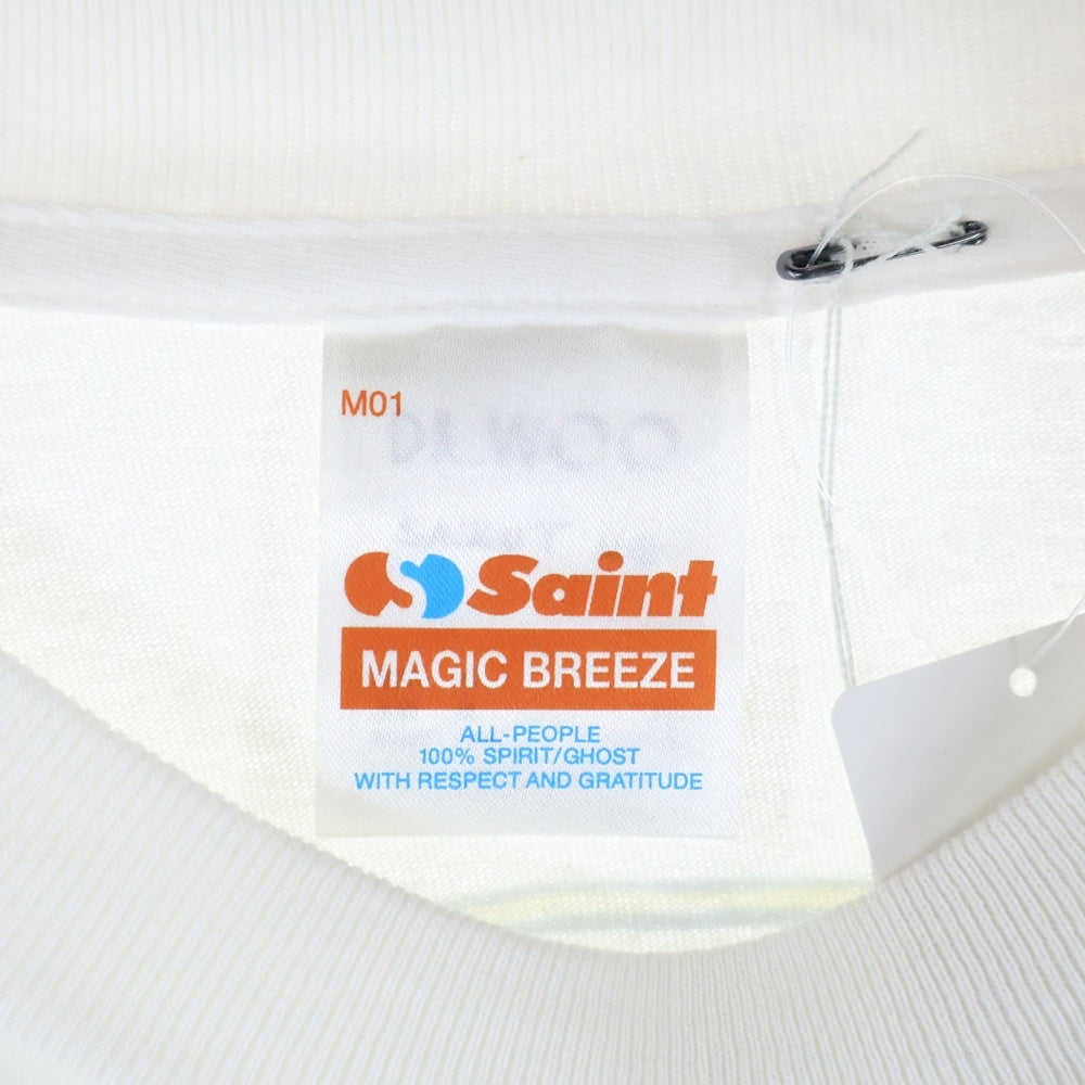 SAINT MICHAEL(セントマイケル) 25AW TATOO DW_LS TEE タトゥープリント 長袖カットソー クルーネック ロングスリーブ ホワイト SM-HR1-0000-C29