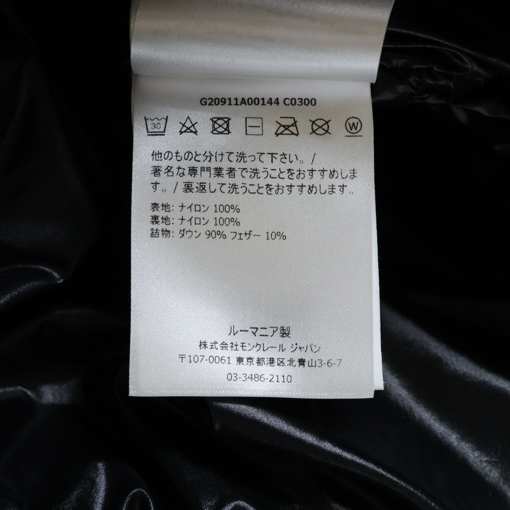 MONCLER(モンクレール) 21AW MONTCLA GIUBBOTTO モンクラー ロゴ フーデット ダウンジャケット ブラック G20911A00144 C0300
