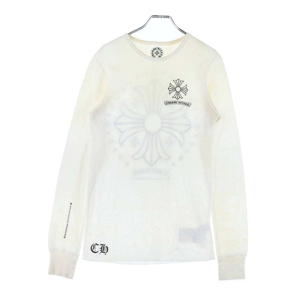 CHROME HEARTS(クロムハーツ) CH PLS THERMAL L/S TEE CHプラスプリント サーマル長袖Tシャツ ロングスリーブカットソー ホワイト