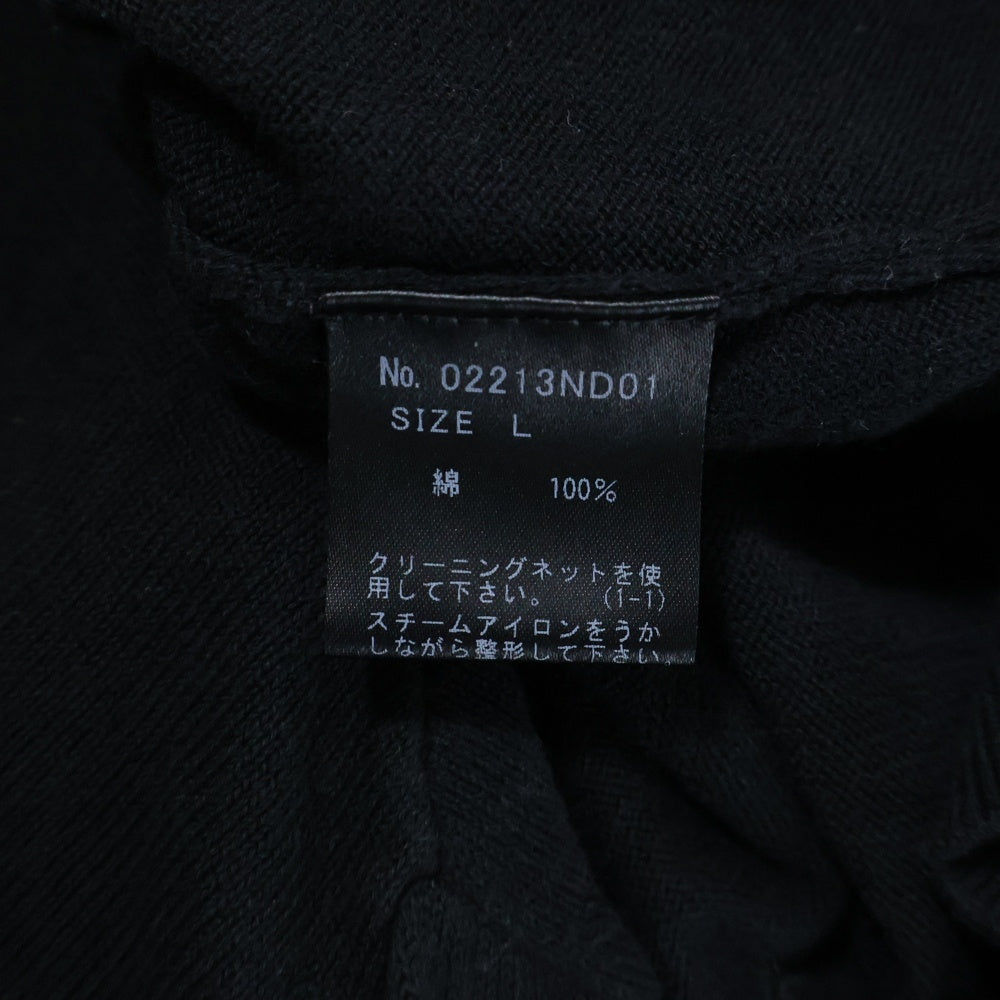 HYSTERIC GLAMOUR(ヒステリックグラマー) 21AW Studs Cardigan スタッズカーディガン コットン ブラック 02213ND01