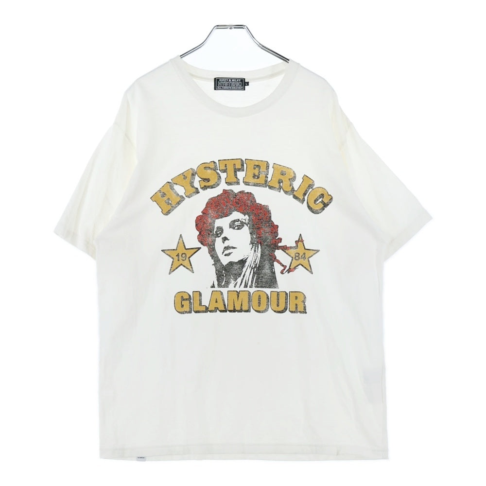 HYSTERIC GLAMOUR(ヒステリックグラマー) GRATEFUL HYS グレイトフルヒス フロントプリント クルーネックTシャツ 半袖カットソー ホワイト 02251CT20