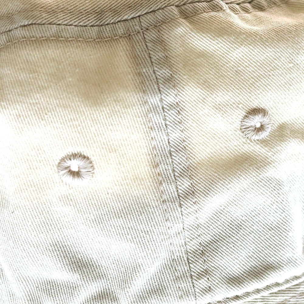 HYSTERIC GLAMOUR(ヒステリックグラマー) ロゴ刺しゅう コットン バケットハット ベージュ 02221QH02