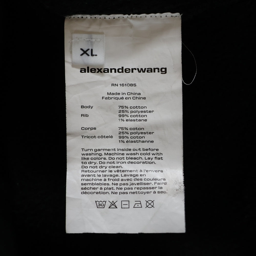 ALEXANDER WANG(アレキサンダーワン) Logo Crewneck Swaetshirt ロゴ クルーネックスウェットトレーナー ブラック レディース 4CC3221360