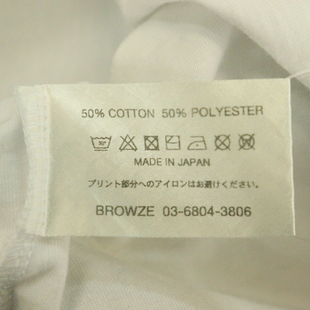 The Ennoy Professional(エンノイプロフェッショナル) 25SS CIRCLE E DRIP T-SHIRT TEE サークルE ドリップロゴ クルーネックTシャツ 半袖カットソー ホワイト SS25BRENCT03AM