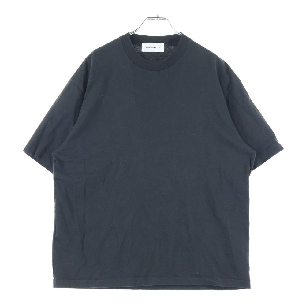 everyone(エブリワン) コットン クルーネックTシャツ 半袖カットソー ブラック EV24-CS21