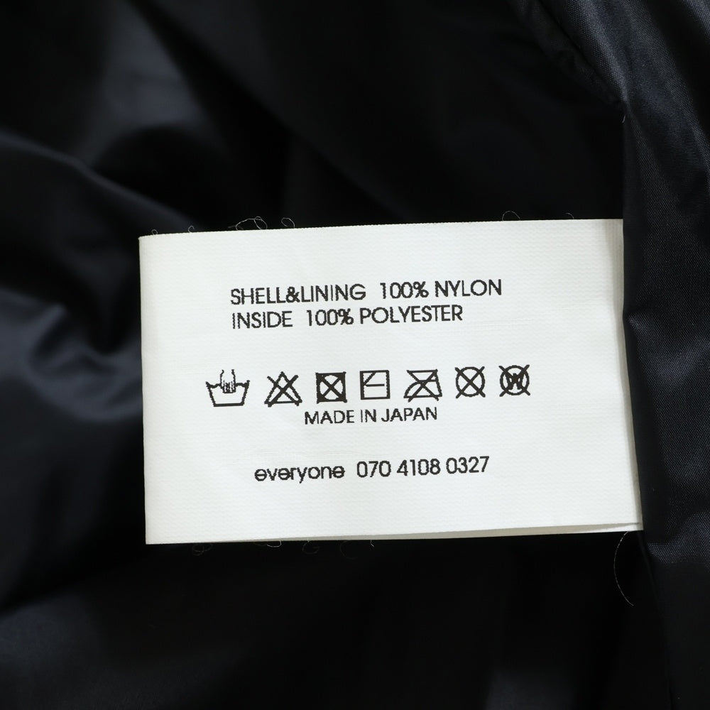 everyone(エブリワン) 23AW random quilted jacket ランダムキルティングジャケット 中綿ジャケット ブラック EV23-JK05