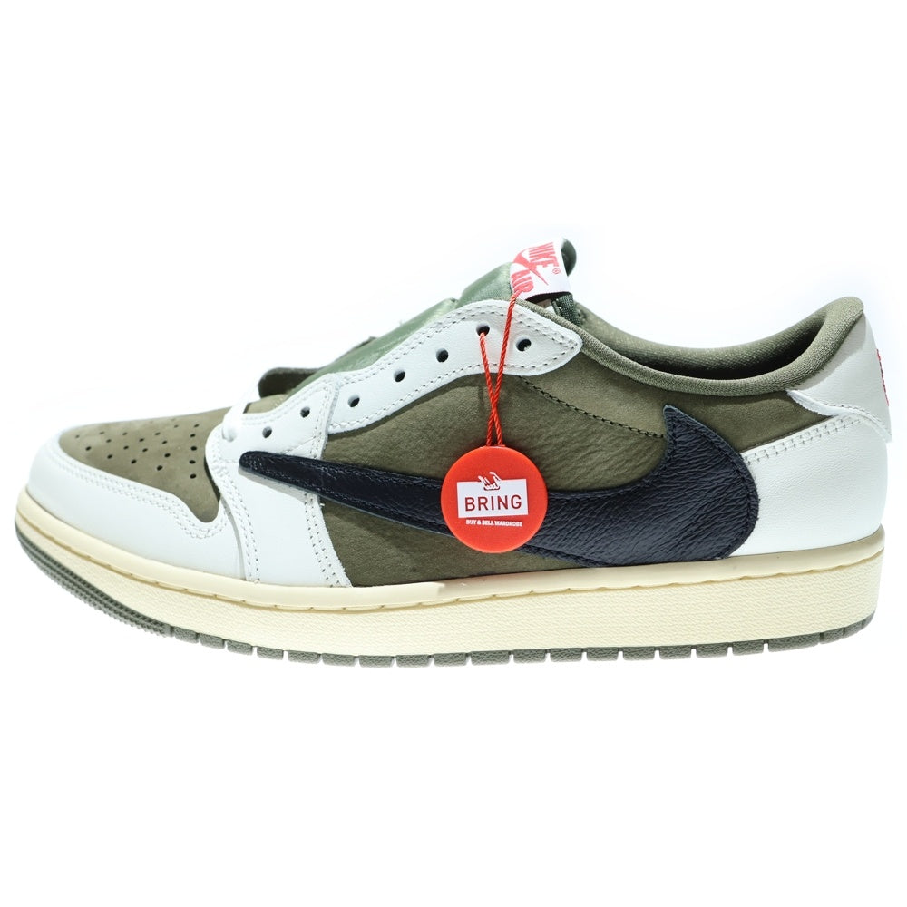 NIKE(ナイキ) ×TRAVIS SCOTT AIR JORDAN 1 LOW OG SP Reverse Olive トラヴィススコット エアジョーダン1 リバースオリーブ ローカットスニーカー US9.5/27.5cm DM7866-200