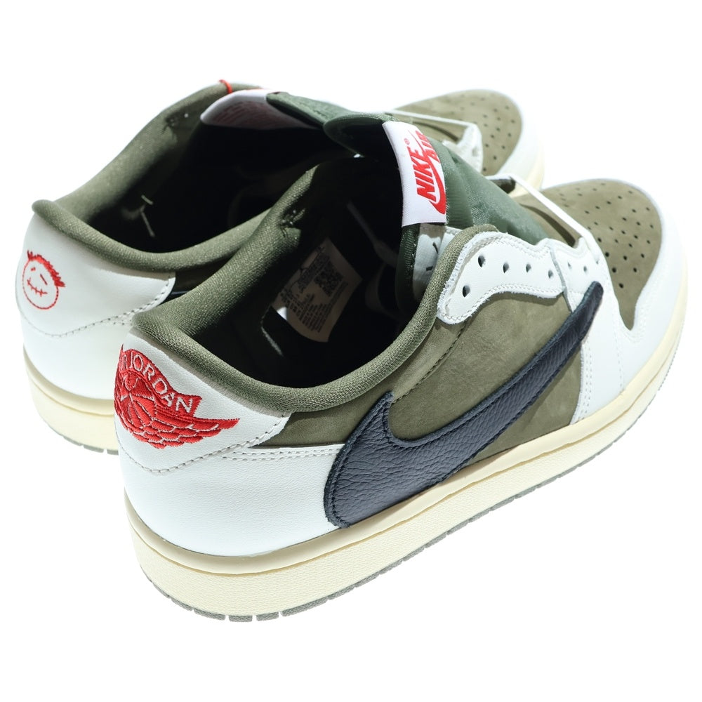 NIKE(ナイキ) ×TRAVIS SCOTT AIR JORDAN 1 LOW OG SP Reverse Olive トラヴィススコット エアジョーダン1 リバースオリーブ ローカットスニーカー US9.5/27.5cm DM7866-200