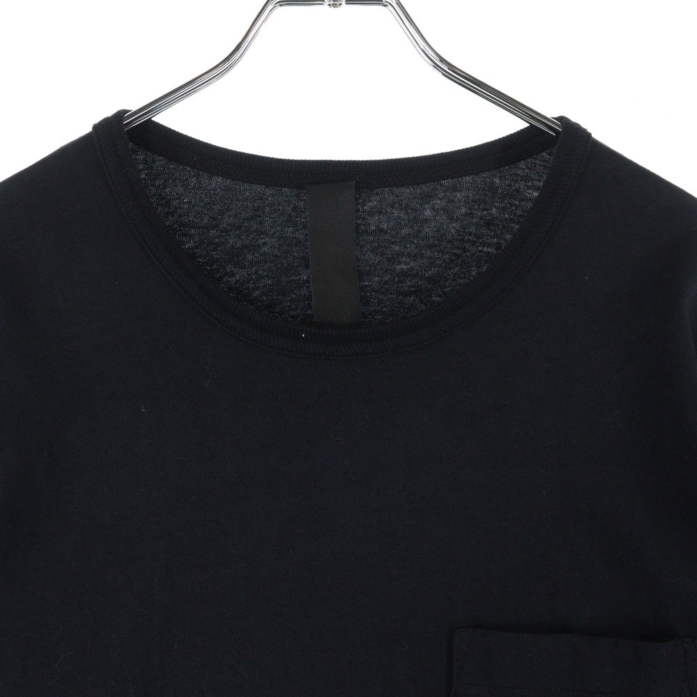 CHROME HEARTS(クロムハーツ) YNOT L/S TEE フロントロゴ刺繍 袖CHクロス刺繍 クルーネック 長袖Tシャツ ブラック