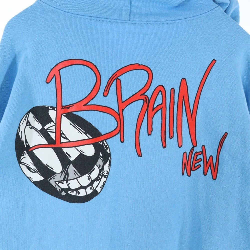 CHROME HEARTS(クロムハーツ) ×MATTY BOY BRAIN NEW PULLOVER HOODIE マッティボーイ ブレインニュー プリントフーディー プルオーバーパーカー ブルー