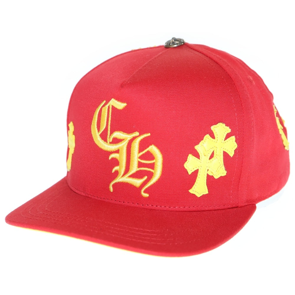 CHROME HEARTS(クロムハーツ) CH HAT クロスパッチベースボールキャップ レッド