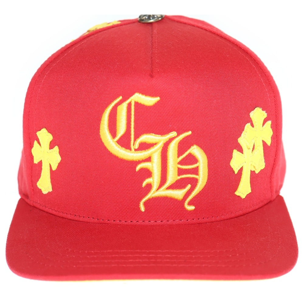 CHROME HEARTS(クロムハーツ) CH HAT クロスパッチベースボールキャップ レッド