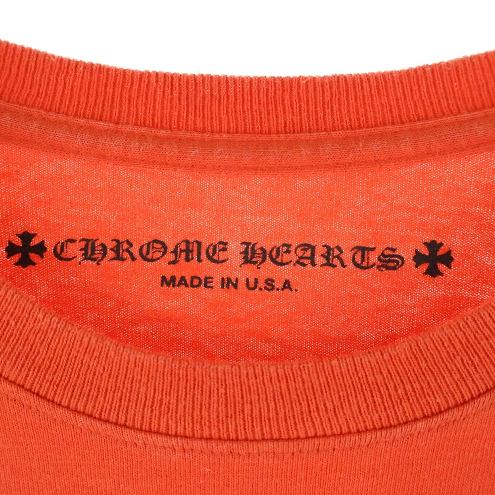 CHROME HEARTS(クロムハーツ) 23SS MATTY BOY Sadistic Lipstick マッティボーイ プリント クルーネック 長袖 Tシャツ オレンジ