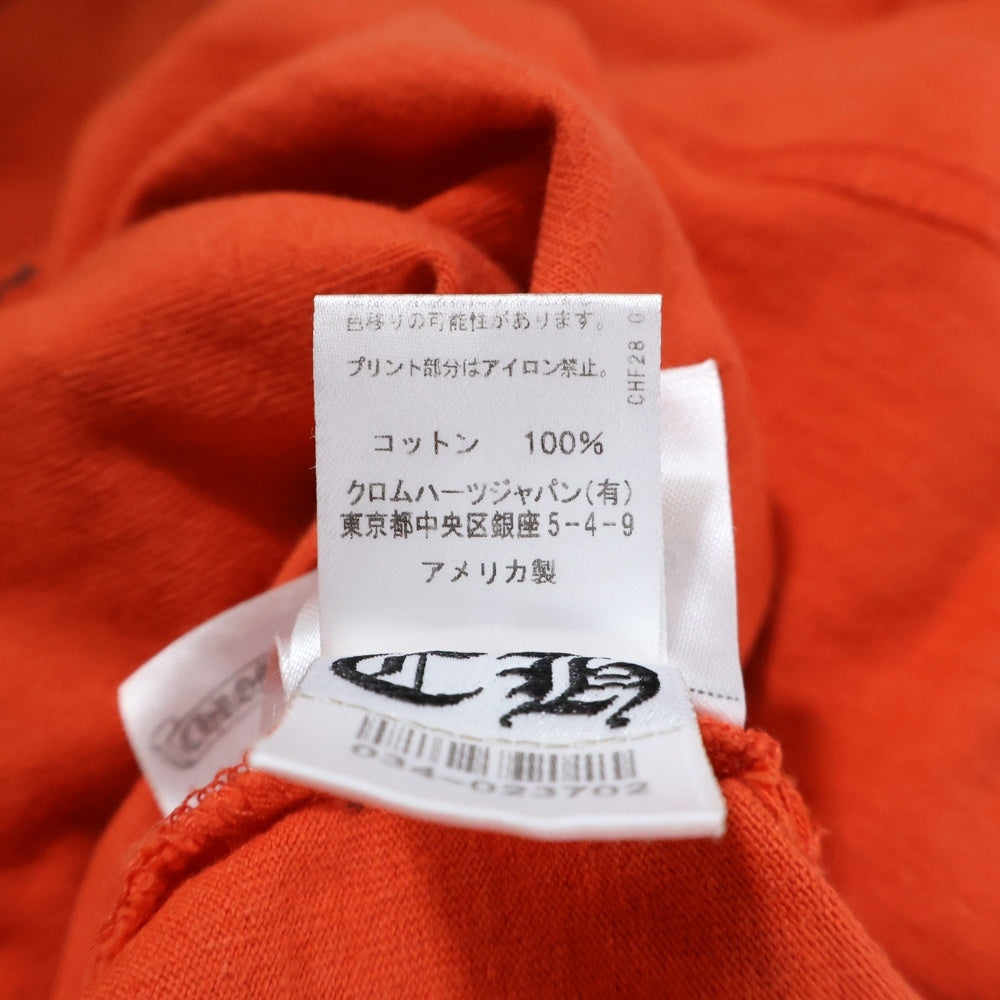 CHROME HEARTS(クロムハーツ) 23SS MATTY BOY Sadistic Lipstick マッティボーイ プリント クルーネック 長袖 Tシャツ オレンジ