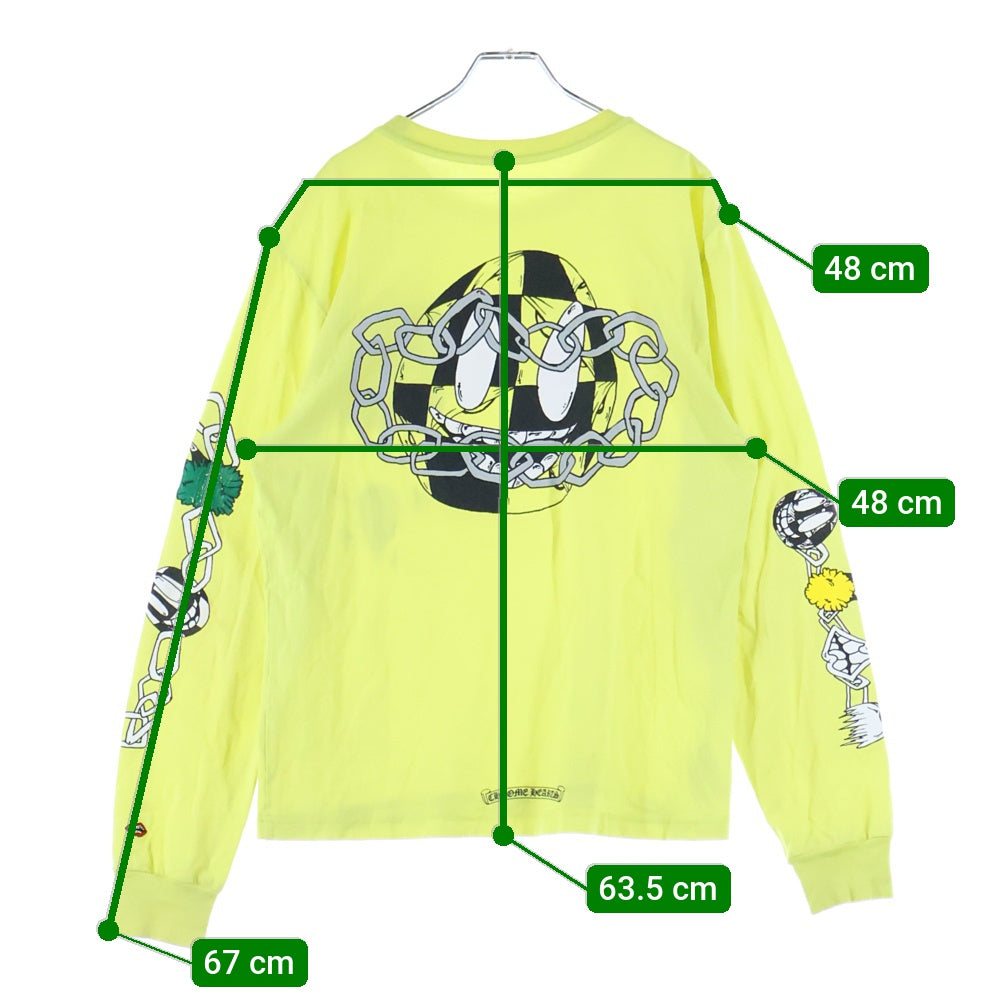CHROME HEARTS(クロムハーツ) 22AW MATTY BOY PPO HRDWR GRN LS Tee マッティボーイ プリント クルーネック 長袖Tシャツ イエロー