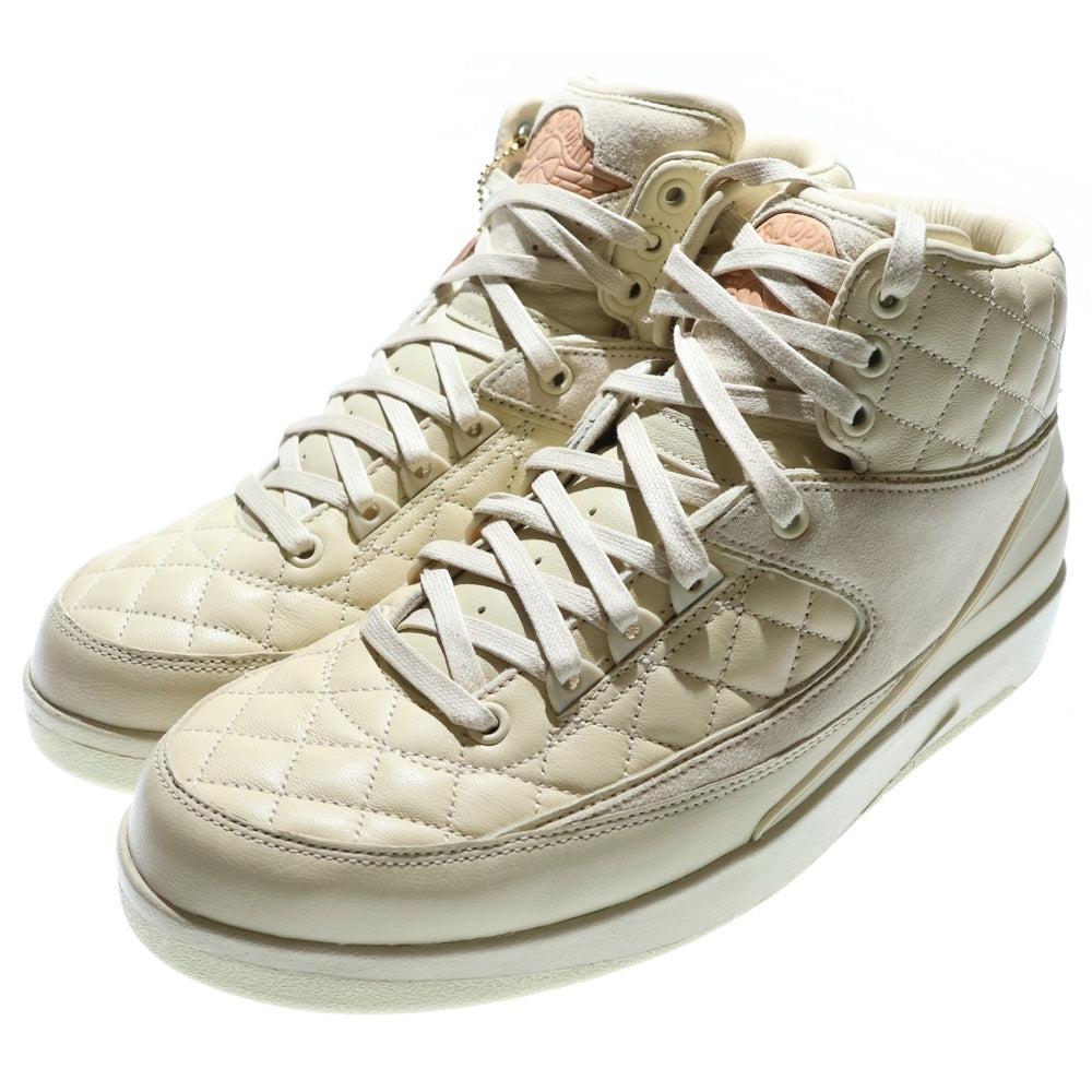 NIKE(ナイキ) ×JUST DON AIR JORDAN 2 RETRO BEACH ジャストドン エアジョーダン2レトロ ビーチ ハイカットスニーカー ベージュ US9.5/27.5cm 834825-250