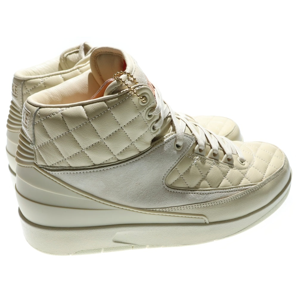 NIKE(ナイキ) ×JUST DON AIR JORDAN 2 RETRO BEACH ジャストドン エアジョーダン2レトロ ビーチ ハイカットスニーカー ベージュ US9.5/27.5cm 834825-250