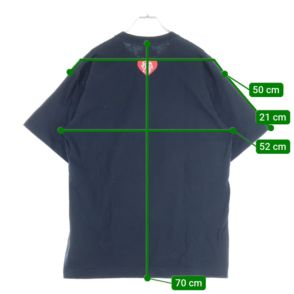 HUMAN MADE(ヒューマンメイド) ×UNDERCOVER LAST ORGY2 フロントプリント クルーネックTシャツ 半袖カットソー ブラック