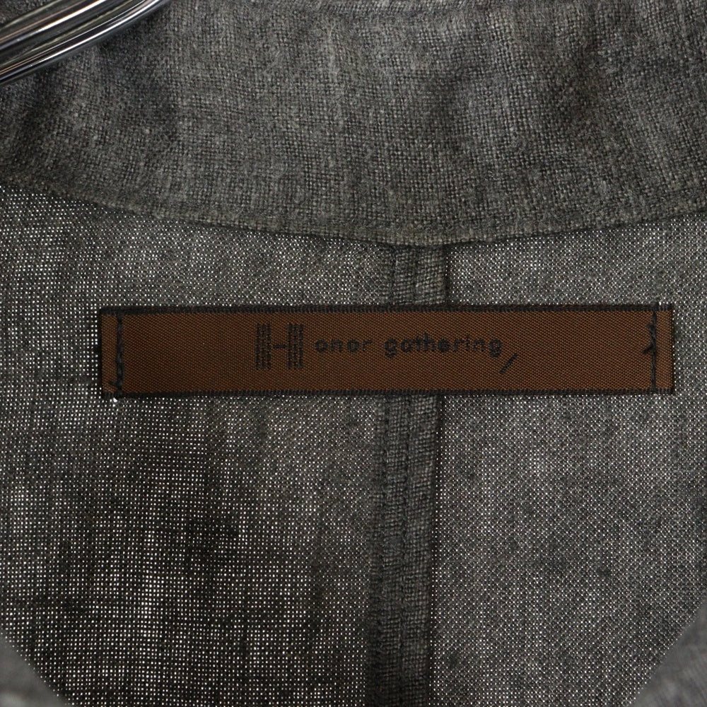 NO BRAND(ノーブランド) Honor Gathering オナーギャザリング リネンシャツ Linen Shirt シャツ グレー 15AW-S03