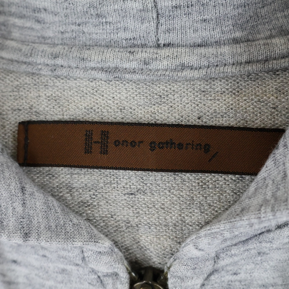 NO BRAND(ノーブランド) Honor Gathering オナーギャザリング ジップパーカー グレー 15SS-T01