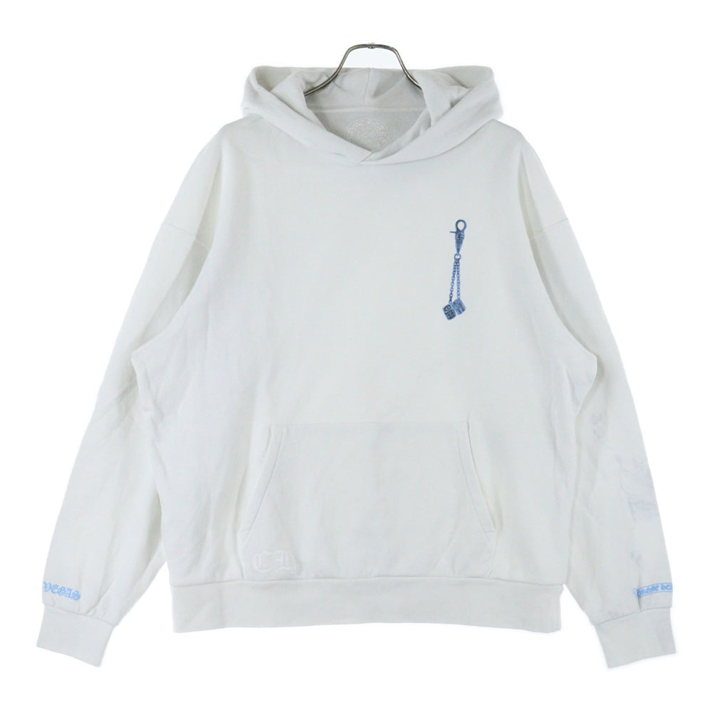CHROME HEARTS(クロムハーツ) Las Vegas Limited Fontainebleau Dice Print Pullover Hoodie ダイスプリント プルオーバーパーカー ホワイト