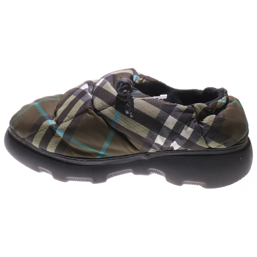 BURBERRY(バーバリー) Pillow チェック柄 ナイロン ピローミュール シューズ カーキ