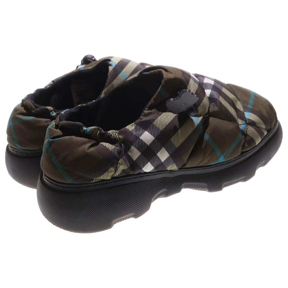 BURBERRY(バーバリー) Pillow チェック柄 ナイロン ピローミュール シューズ カーキ