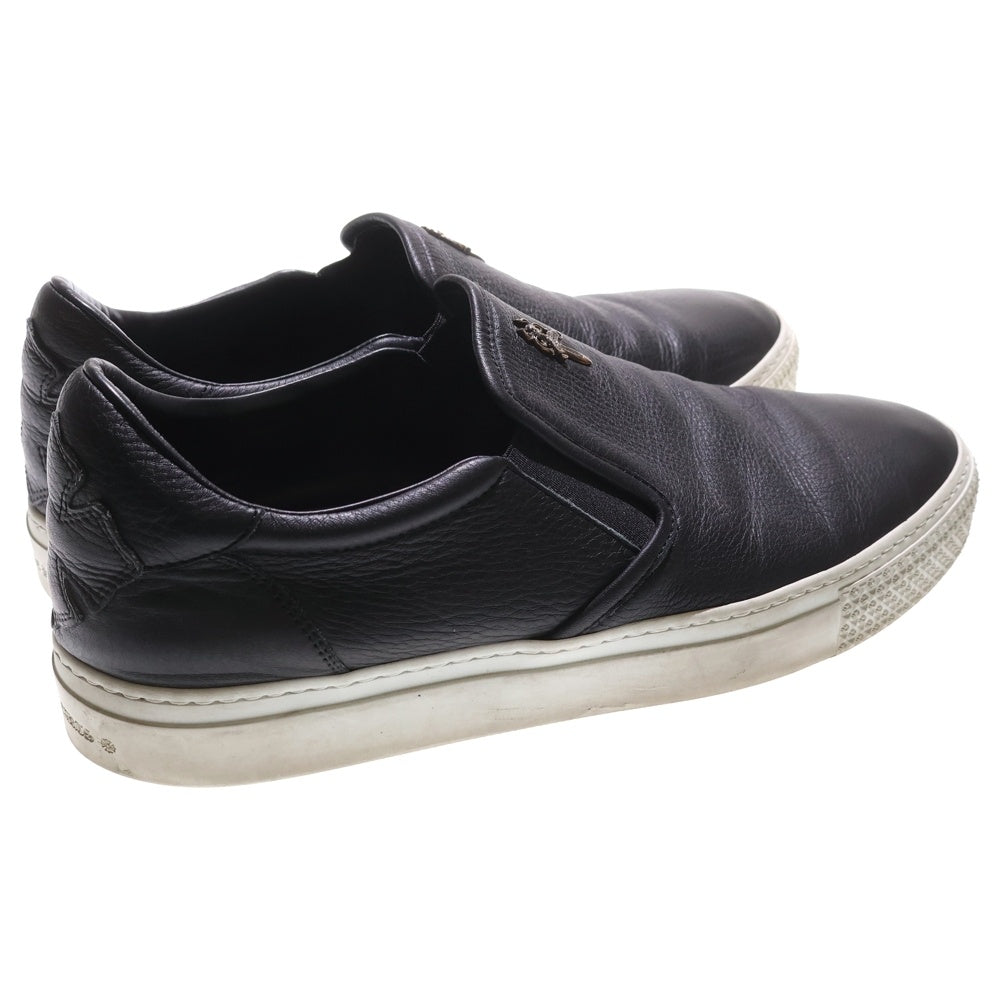 CHROME HEARTS(クロムハーツ) SLIP ON スリッポン CHプラス レザーパッチ ダガー ローカットスニーカー ブラック/ホワイト