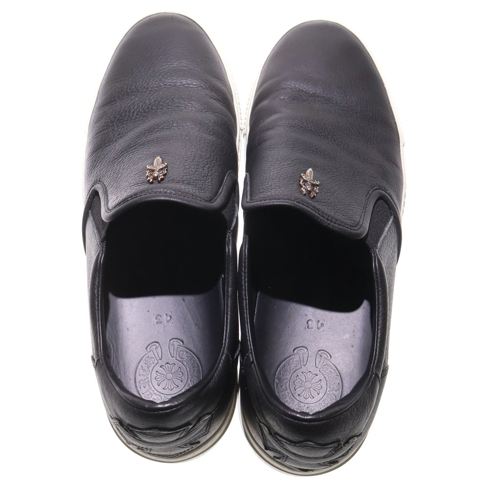 CHROME HEARTS(クロムハーツ) SLIP ON スリッポン CHプラス レザーパッチ ダガー ローカットスニーカー ブラック/ホワイト