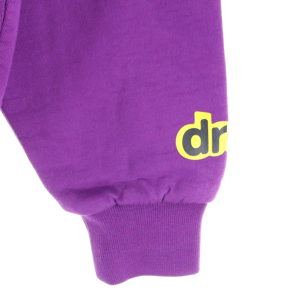 drew house(ドリューハウス) FRONT LOGO MASCOT HOODIE フロントロゴプリントプルオーバースウェットパーカー フーディー パープル