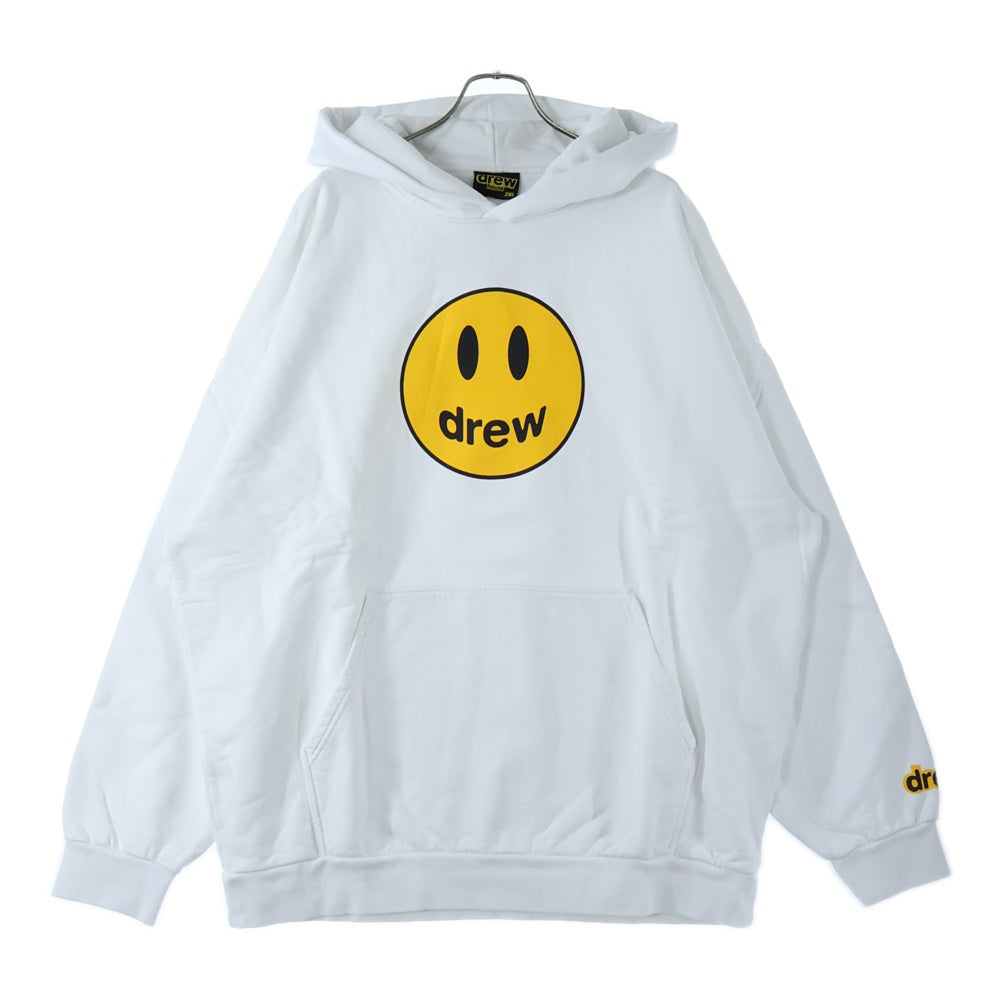 drew house(ドリューハウス) FRONT LOGO MASCOT HOODIE フロントロゴプリントプルオーバースウェットパーカー フーディー ホワイト