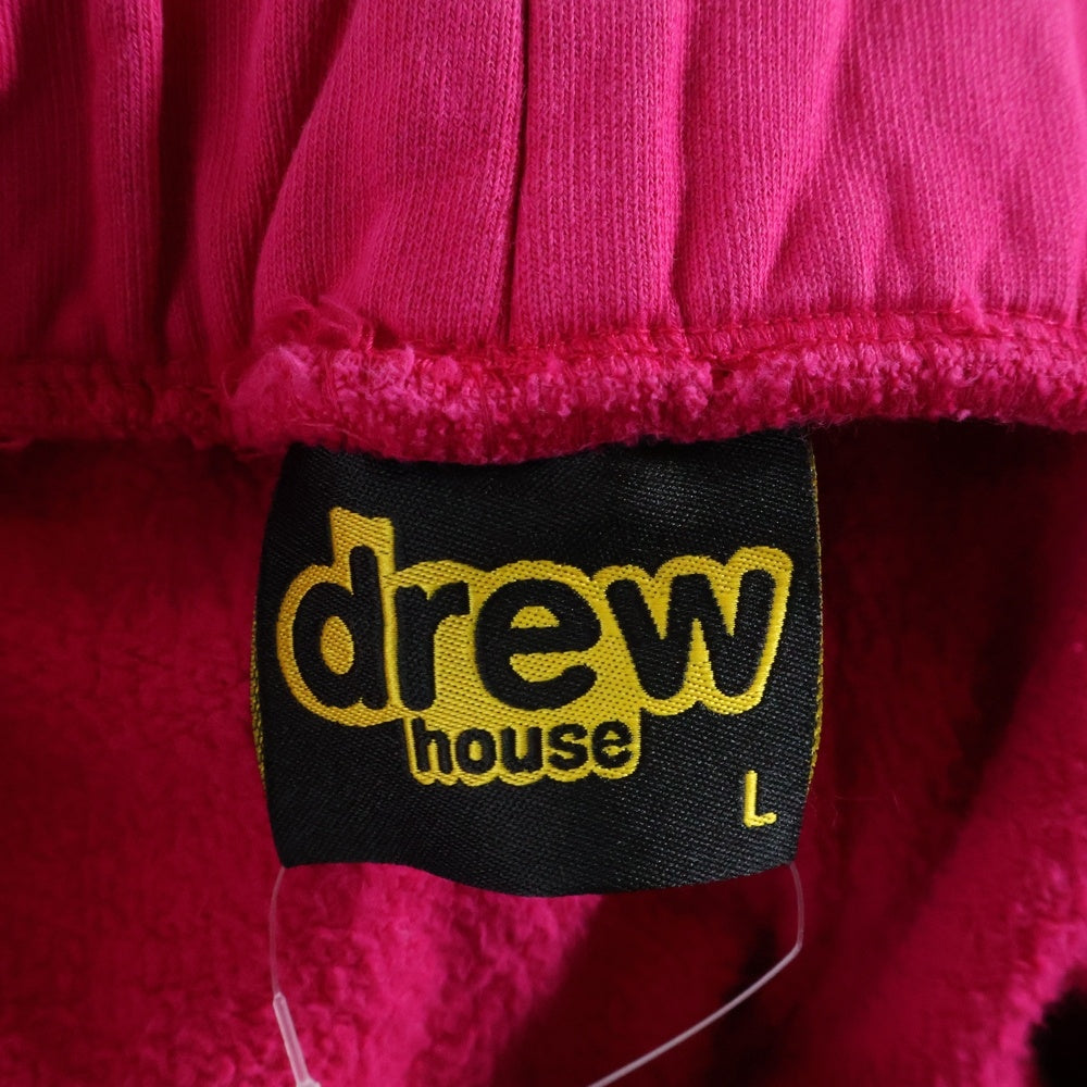 drew house(ドリューハウス) フロントロゴプリント コットン スウェットパンツ ピンク