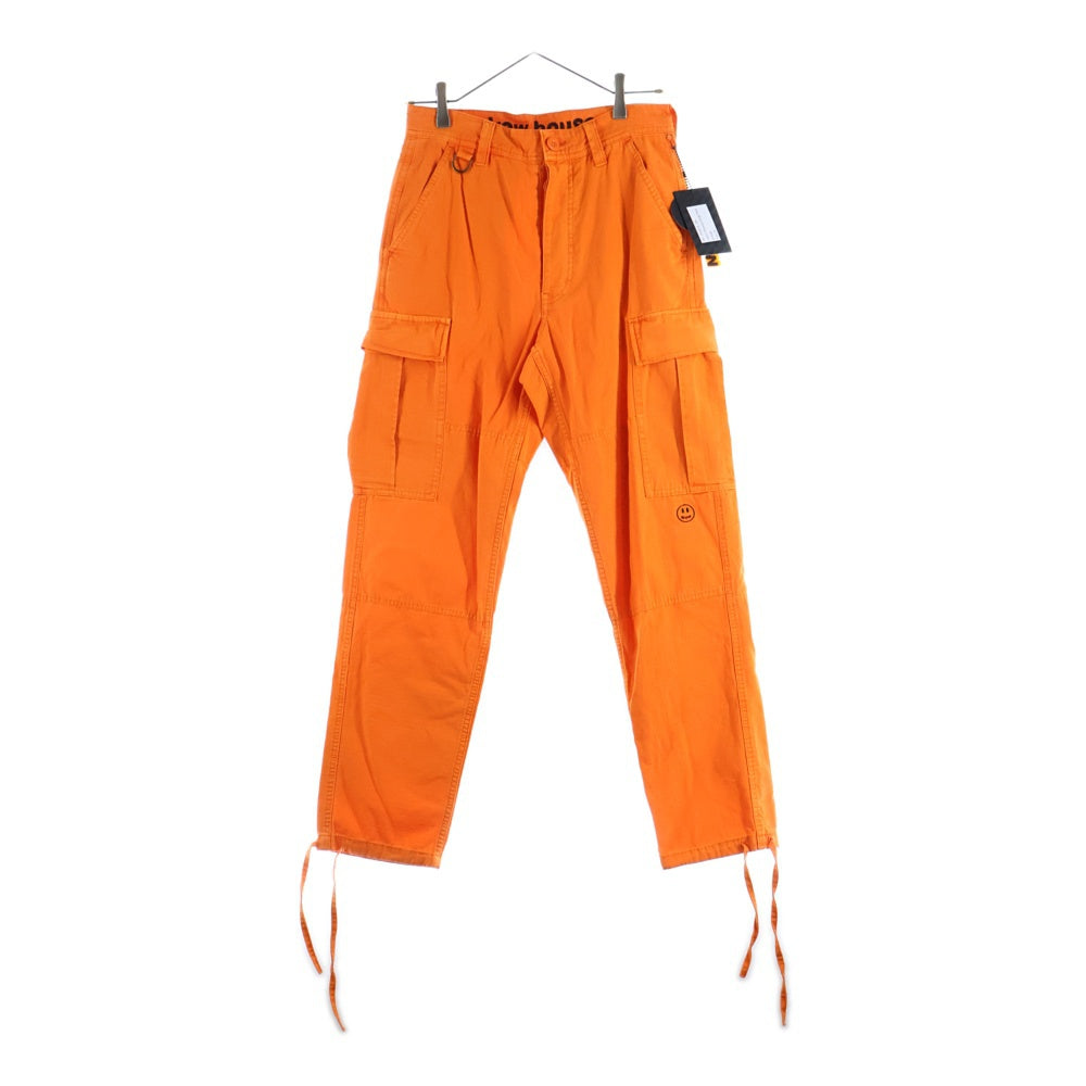 drew house(ドリューハウス) LOGO MASCOT マスコット刺繍 コットン カーゴパンツ オレンジ