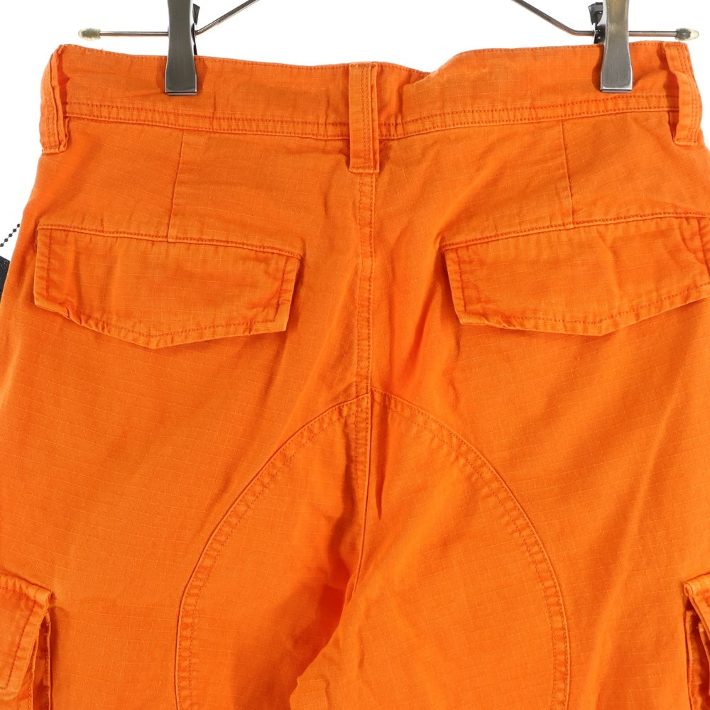 drew house(ドリューハウス) LOGO MASCOT マスコット刺繍 コットン カーゴパンツ オレンジ