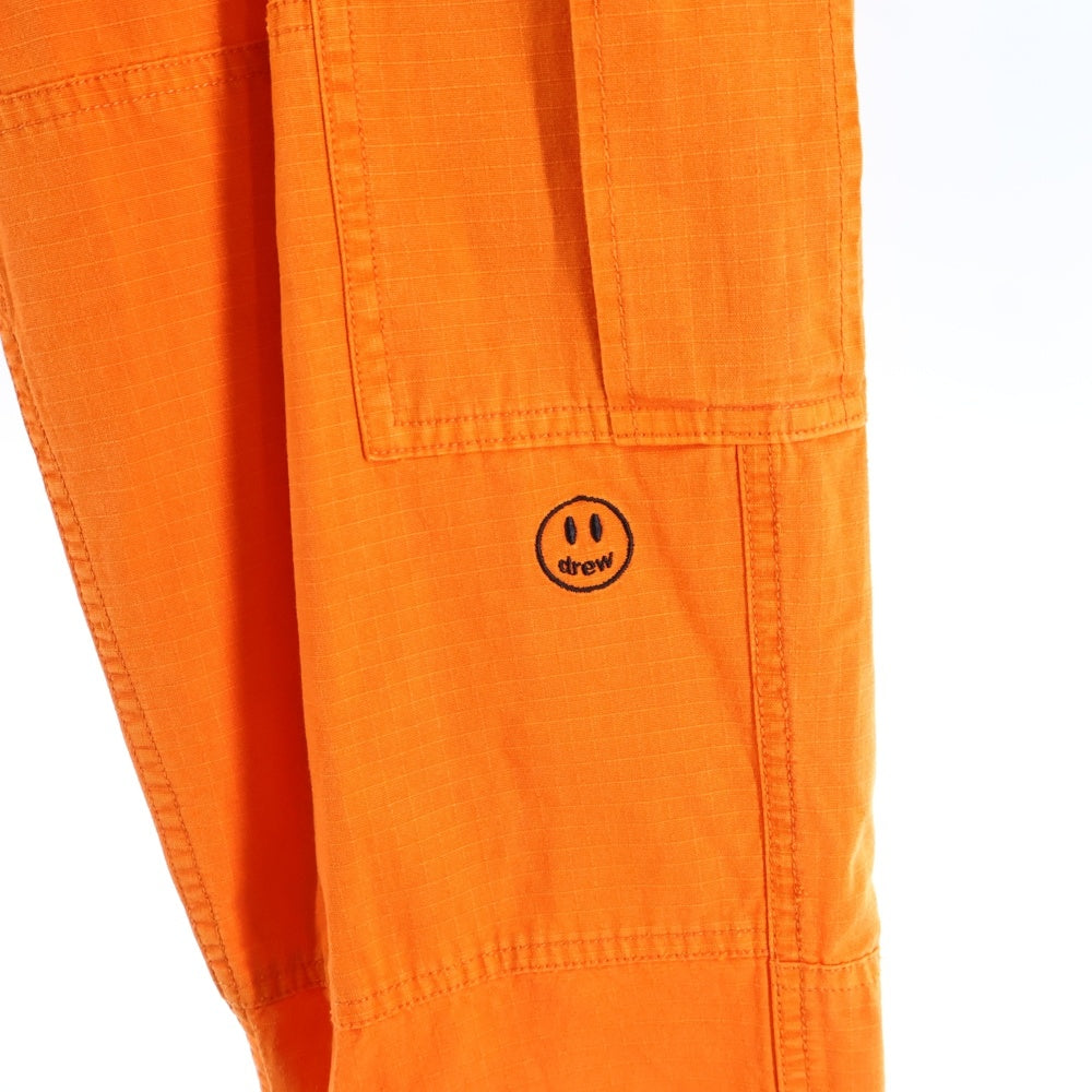 drew house(ドリューハウス) LOGO MASCOT マスコット刺繍 コットン カーゴパンツ オレンジ