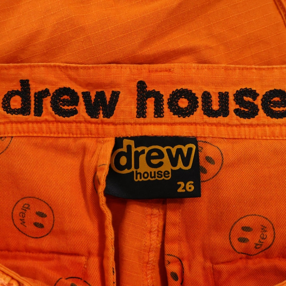 drew house(ドリューハウス) LOGO MASCOT マスコット刺繍 コットン カーゴパンツ オレンジ
