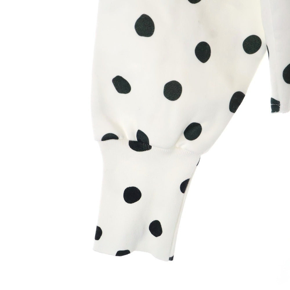 drew house(ドリューハウス) FRONT LOGO MASCOT POLKA DOTS HOODIE フロントロゴプリントプルオーバースウェットパーカー フーディー ホワイト/ブラック