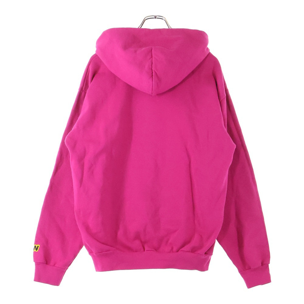 drew house(ドリューハウス) FRONT LOGO MASCOT HOODIE フロントロゴプリントプルオーバースウェットパーカー フーディー ピンク