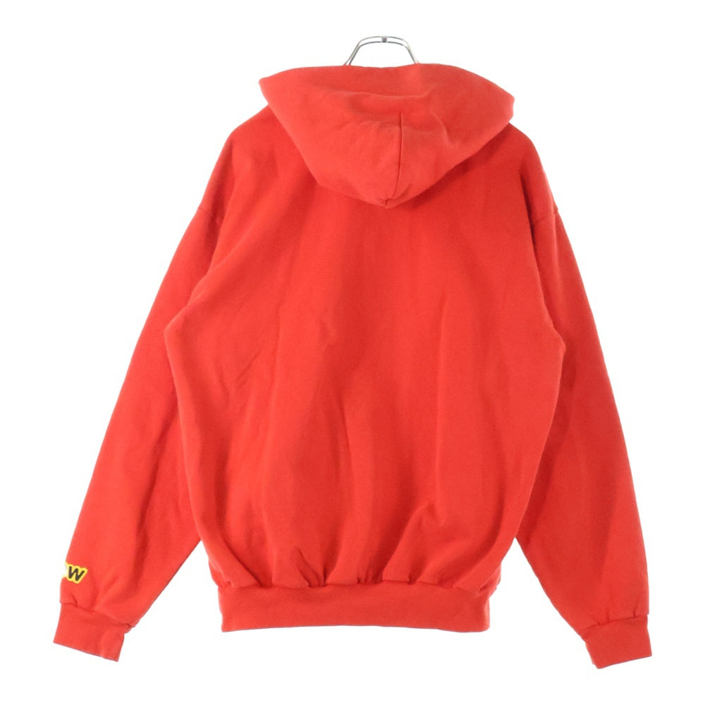 drew house(ドリューハウス) FRONT LOGO MASCOT HOODIE フロントロゴプリントプルオーバースウェットパーカー フーディー レッド