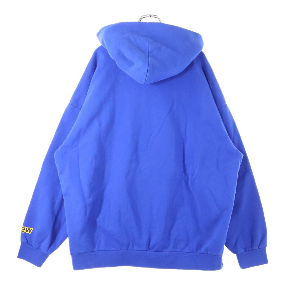 drew house(ドリューハウス) FRONT LOGO MASCOT HOODIE フロントロゴプリントプルオーバースウェットパーカー フーディー ブルー