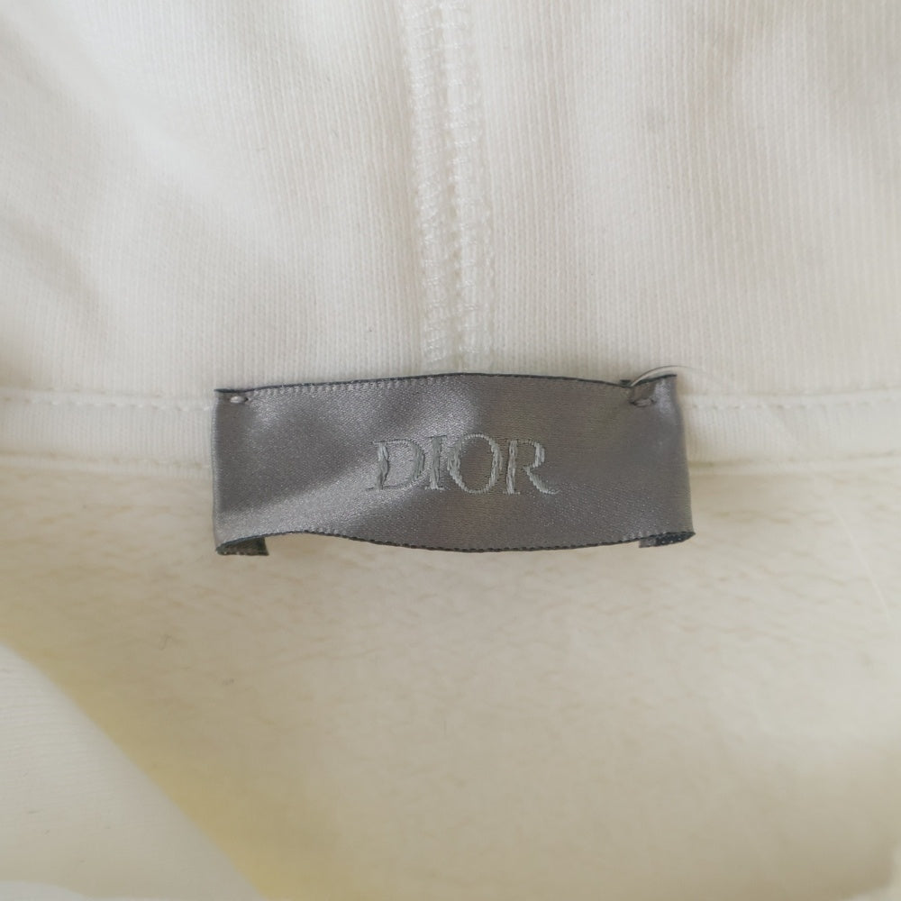 DIOR(ディオール) 20AW アトリエロゴプリント プルオーバーパーカー フーディー ホワイト 043J646A0531