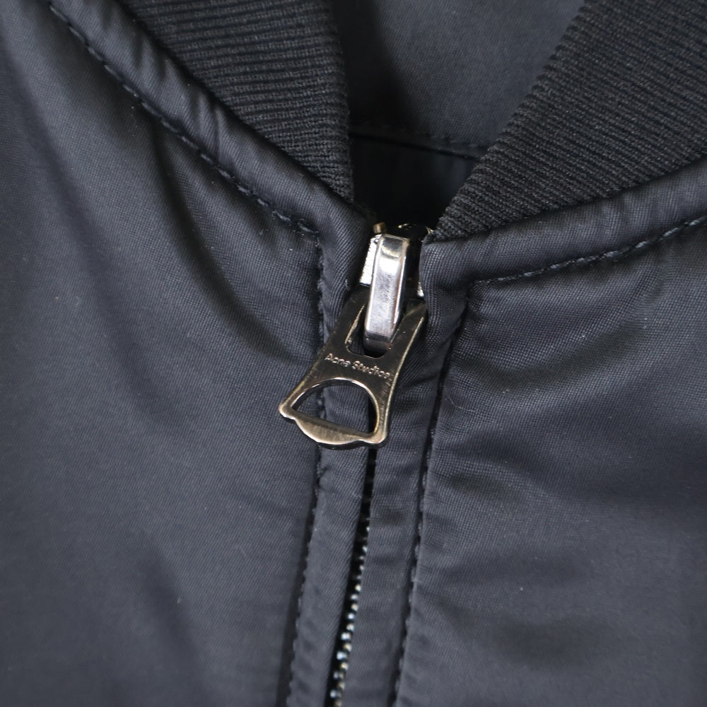 Acne Studios(アクネ ストゥディオズ) MYLON MATT PAW17 ジップアップ ナイロン ジャケット ブラック