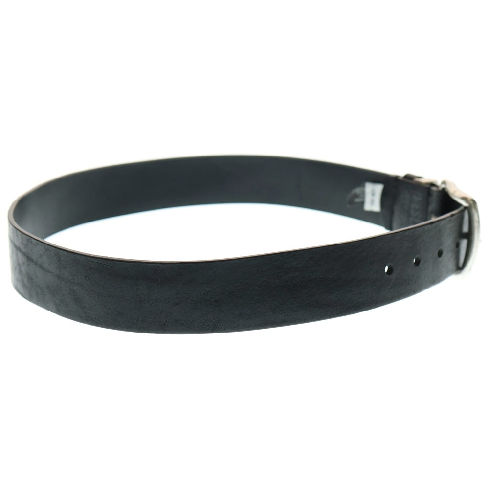 DIESEL(ディーゼル) ダブルループ ダメージ加工 レザー ベルト ブラック X08506