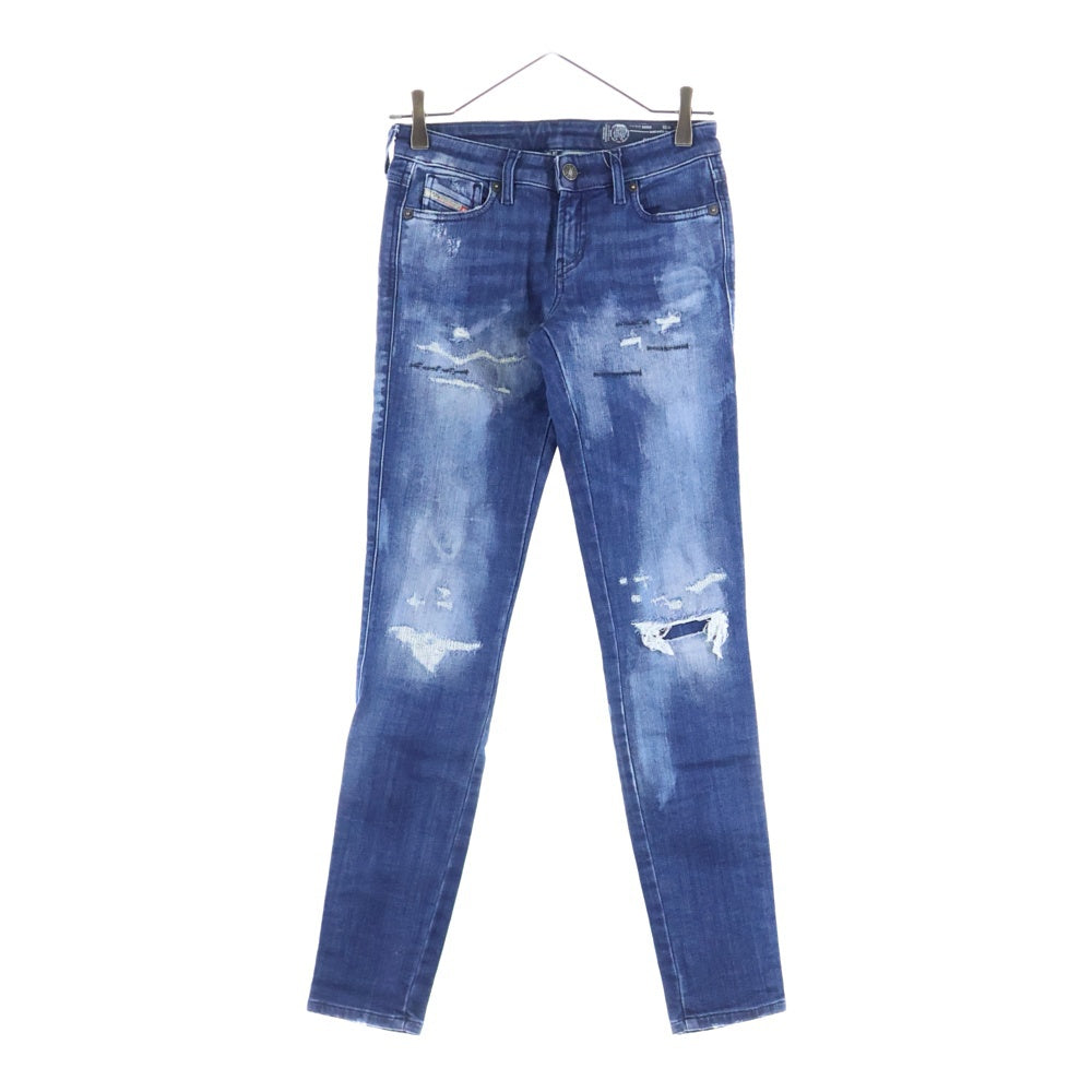 DIESEL(ディーゼル) GRACEY-T ダメージ加工 デニムスキニーパンツ インディゴ レディース 00SE9X