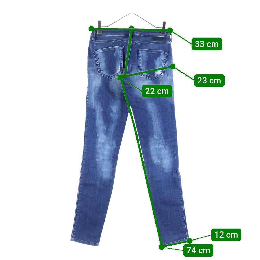 DIESEL(ディーゼル) GRACEY-T ダメージ加工 デニムスキニーパンツ インディゴ レディース 00SE9X