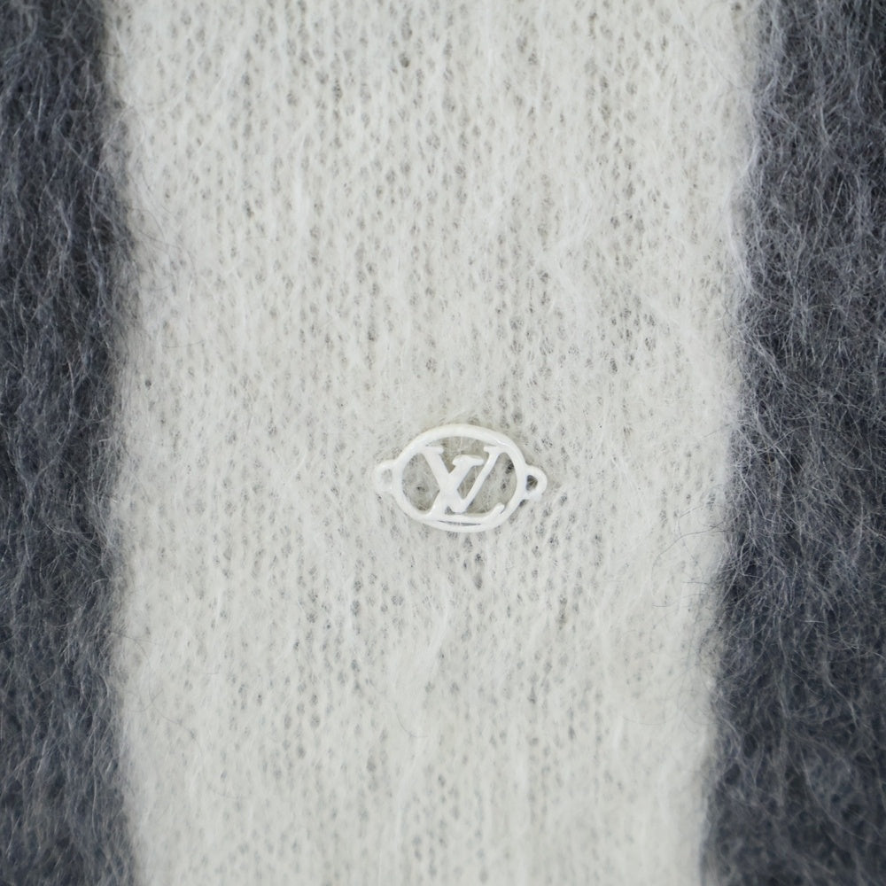 LOUIS VUITTON(ルイヴィトン) 19AW USAフラッグ モヘアニットセーター グレー RM192 RIS HHN98W