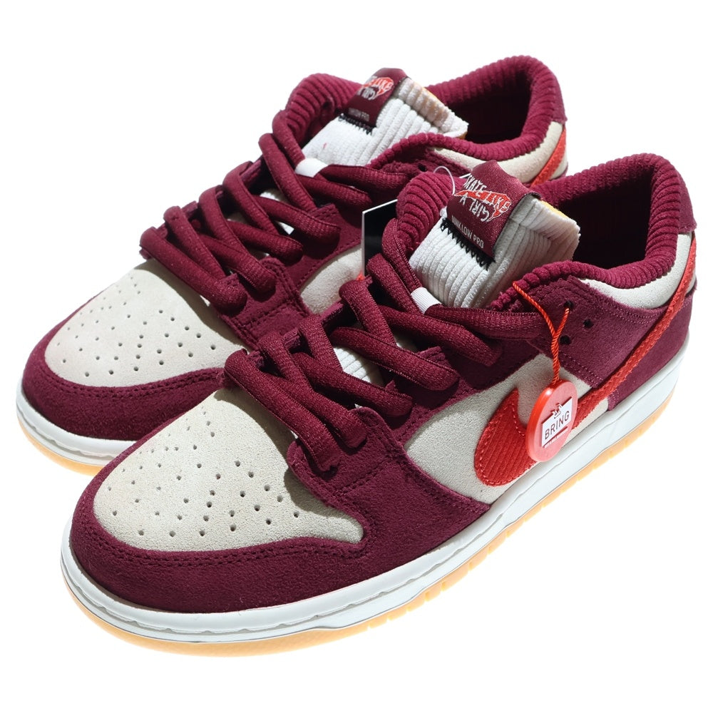 NIKE SB(ナイキエスビー) ×SKATE LIKE A GIRL SB DUNK LOW PRO DARK BEETROOT スケートライク ア ガール SBダンク プロ ダーク ビートルート ローカットスニーカー US8/26cm DX4589-600