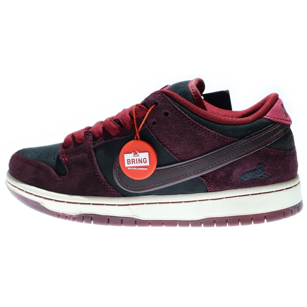 NIKE SB(ナイキエスビー) ×RIOT SKATESHOP DUNK LOW PRO QS MAHOGANY AND TEAM RED ライオットスケートショップ SBダンク ローカットスニーカー ブラック/レッド US7/25cm FZ1289-200